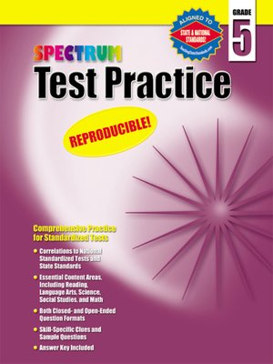 cover image of Spectrum Test Practice, Grade 5